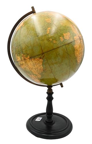 PHILIPS TERRESTRIAL GLOBE ON TURNED 377ac3