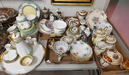 SIX TRAY LOTS OF PORCELAIN AND 377aec