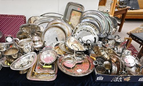 TABLE LOT, TO INCLUDE SILVERPLATE,