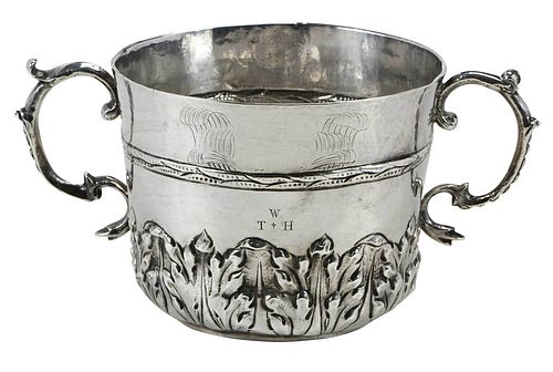CHARLES II ENGLISH SILVER CAUDLE