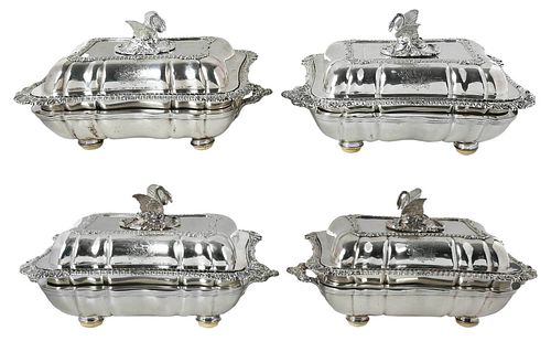 SET OF FOUR GEORGE IV ENGLISH SILVER 377bf8