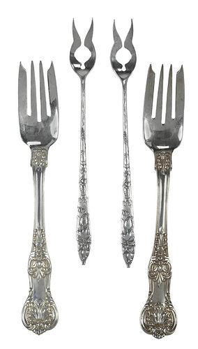 14 PIECES TIFFANY STERLING FLATWAREAmerican  377c4b