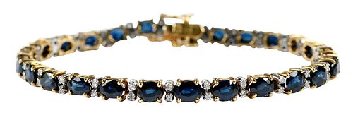 14KT SAPPHIRE AND DIAMOND BRACELET25 377c5a