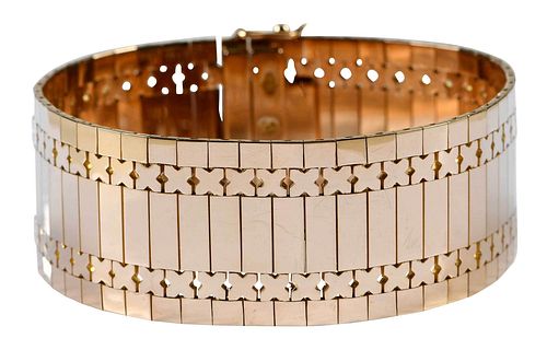 18KT BRACELETwide fancy link bracelet  377c6f