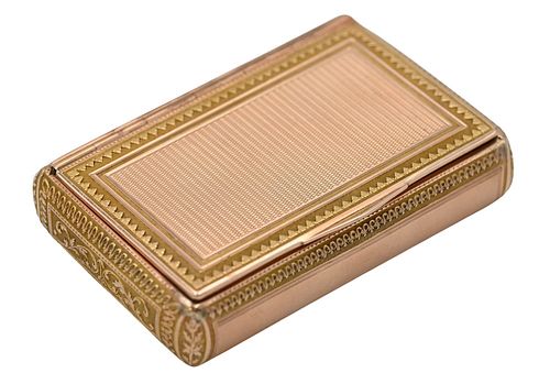 DUTCH 14 KARAT GOLD BOX HAVING 377c9f