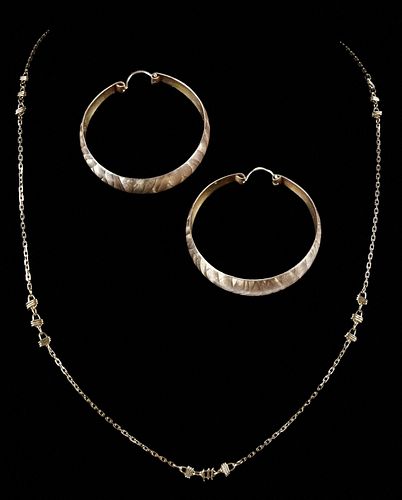 18KT NECKLACE AND EARRINGSfancy 377ca6