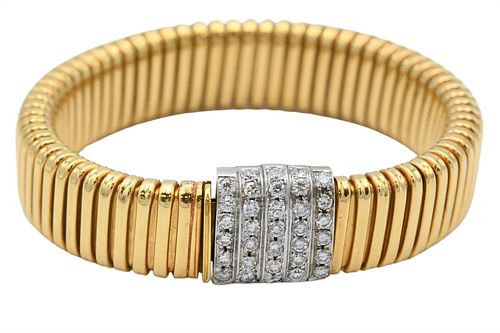 18 KARAT YELLOW AND WHITE GOLD