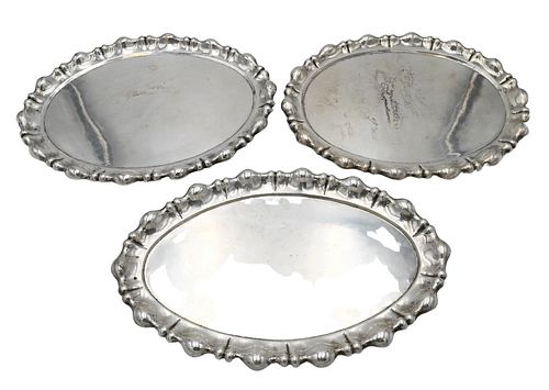 THREE AUSTRIAN SILVER GRADUATED