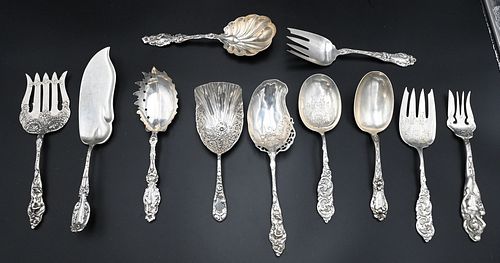 11 PIECE STERLING SILVER SERVING 377d93