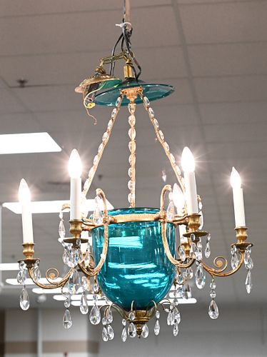 GILT BRONZE AND TURQUOISE GLASS 377e16