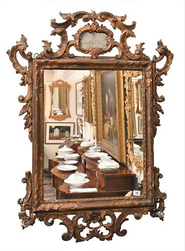 GILT DECORATED CONTINENTAL MIRROR  377e3b