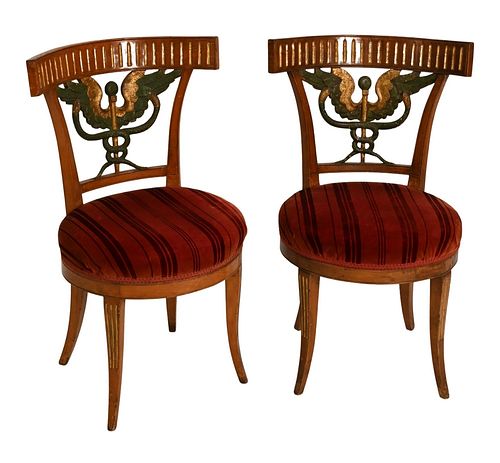 PAIR OF ITALIAN SIDE CHAIRS HAVING 377e6d