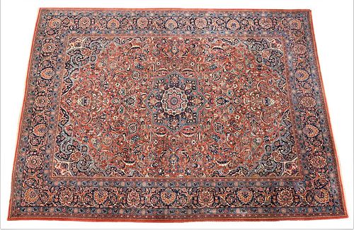 KASHAN ORIENTAL CARPET, 9' X 12'