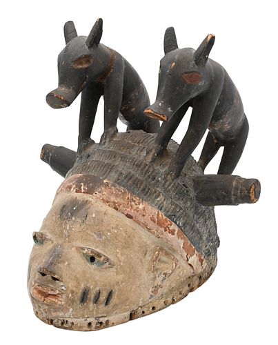 EARLY AFRICAN MASK HAVING PAINTED 377f06