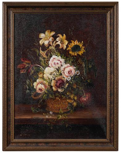 LAMAR DODD American Georgia 1909 1996 Flowers  377f29