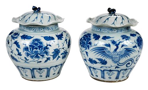 PAIR OF CHINESE UNDERGLAZE BLUE