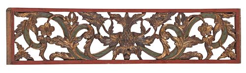 CARVED PAINTED AND GILT WOOD 377f3c