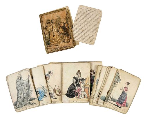 FRENCH HANDCOLORED LITHOGRAPH TAROT