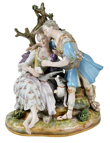 MEISSEN PORCELAIN FIGURAL GROUP19th 377f7b