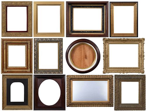 GROUP OF TWELVE MISCELLANEOUS FRAMESlate 377f90