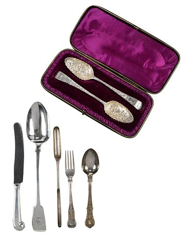 18 PIECES VICTORIAN ENGLISH SILVER