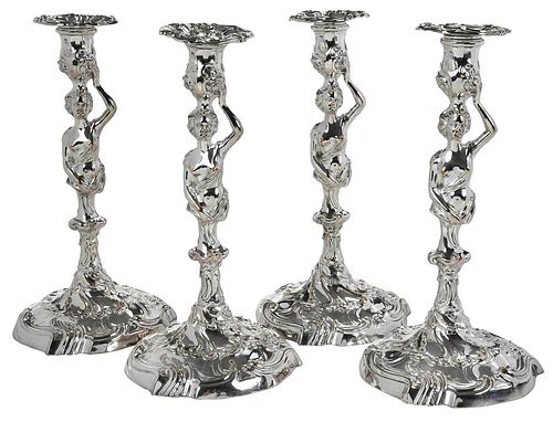 SET OF FOUR ENGLISH SILVER PLATE 377f9e