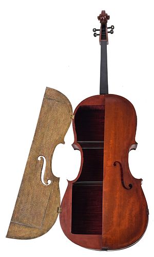 VINTAGE CELLO FORM HANGING WALL