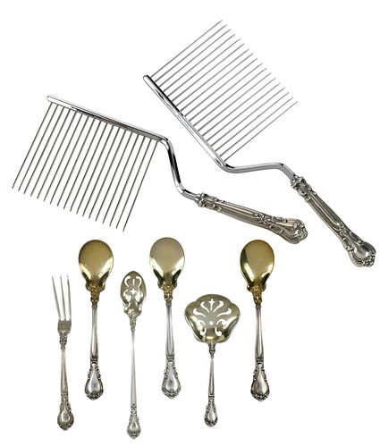 EIGHT PIECES GORHAM CHANTILLY STERLING 377fed