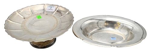 TWO STERLING SILVER DISHES, TO