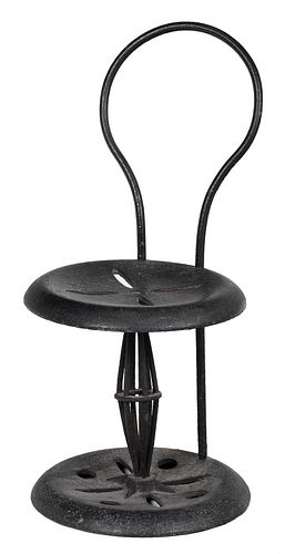 AMERICAN BLACK PAINTED IRON CHAIRattributed 378065