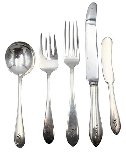 STERLING SILVER PARTIAL FLATWARE 37805d