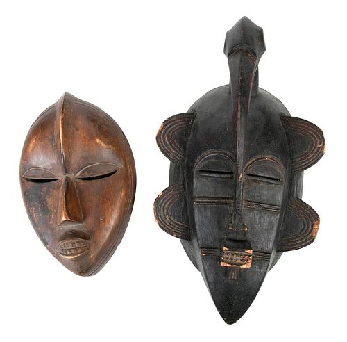 TWO AFRICAN MASKS20th century,