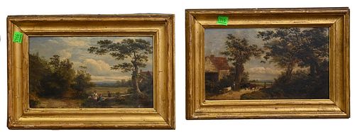 PAIR OF COUNTRY LANDSCAPES, OIL