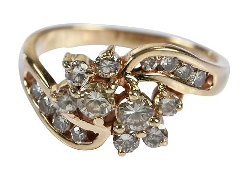 14KT DIAMOND RING16 round brilliant 3780e7