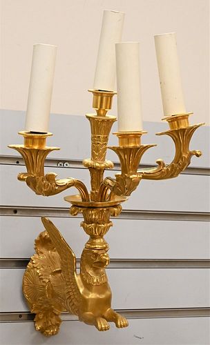 FRENCH GILT BRONZE FIGURAL SCONCE  37811d