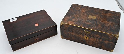 TWO HARDWOOD BOXES TO INCLUDE 378150