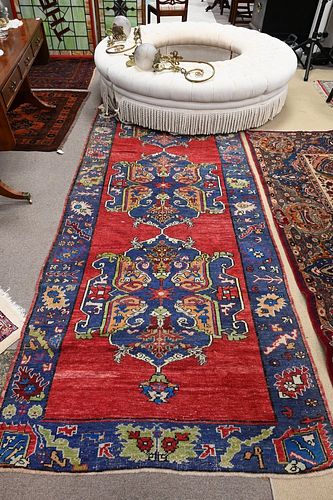 ORIENTAL HALL RUNNER, 4' 6" X 12'