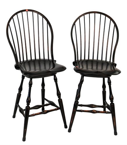 D.R. DIMES PAIR OF BAR STOOLS,