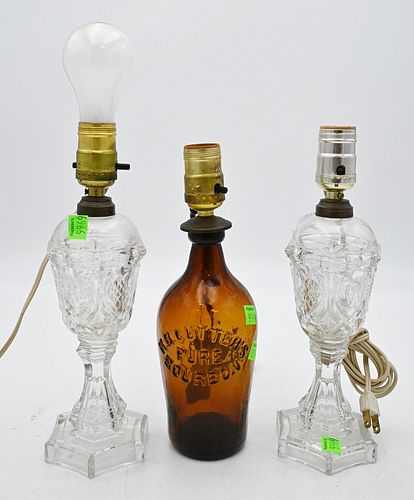 THREE PIECE LAMP LOT, TO INCLUDE