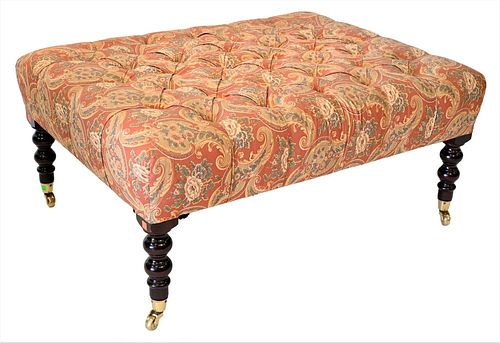 GEORGE SMITH OTTOMAN, HAVING TUFTED