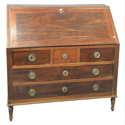 LOUIS XVI MAHOGANY SLANT FRONT 3781d2