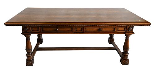 LARGE WALNUT LIBRARY TABLE HAVING 3781ee