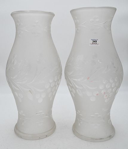 PAIR OF CUT AND FROSTED VICTORIAN 378207