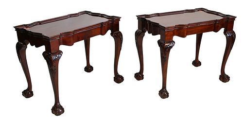 PAIR OF MAHOGANY CHIPPENDALE STYLE 37821b