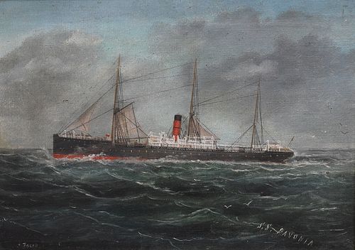 S S PAVONIA STEAM YACHT OIL ON 378220
