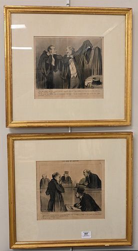 PAIR OF HONORE DAUMIER LITHOGRAPHS  37823f