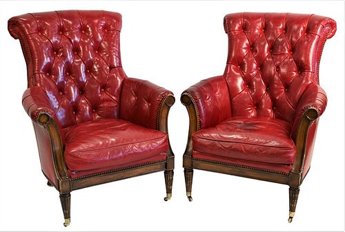 PAIR OF LILLIAN AUGUST RED LEATHER 37824c