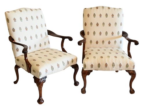 PAIR OF MAHOGANY CHIPPENDALE STYLE 37827d