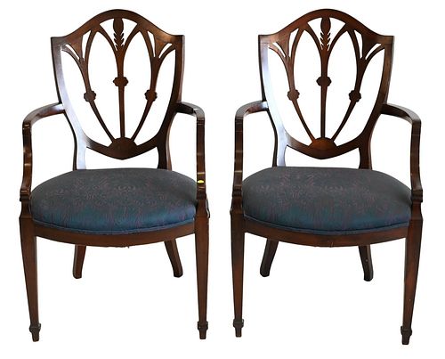 PAIR OF FEDERAL STYLE ARMCHAIRS,