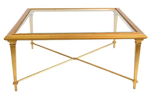 CONTEMPORARY COFFEE TABLE, GILT